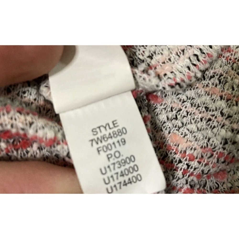 Lucky Brand Women’s Square Neck Speckle Knit Tank Top White Pink Size LG - Picture 7 of 9